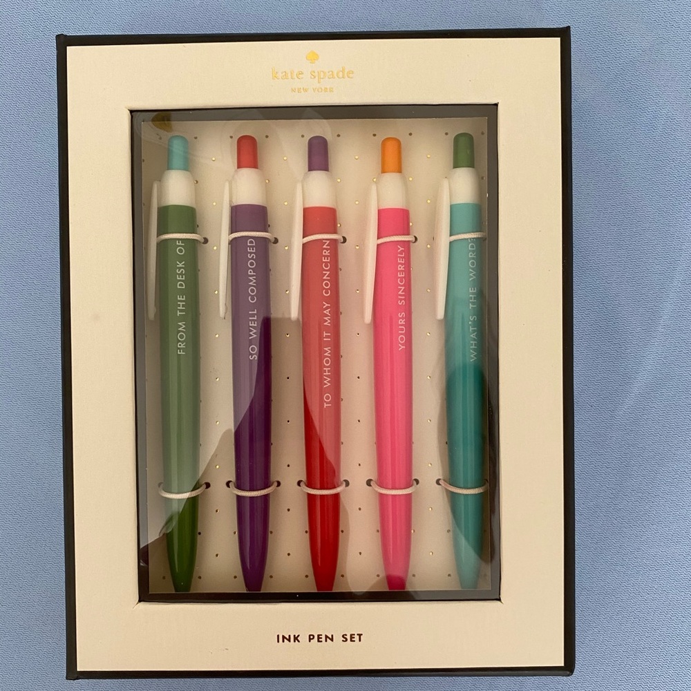 Kate Spade brand new ink pen set of 5